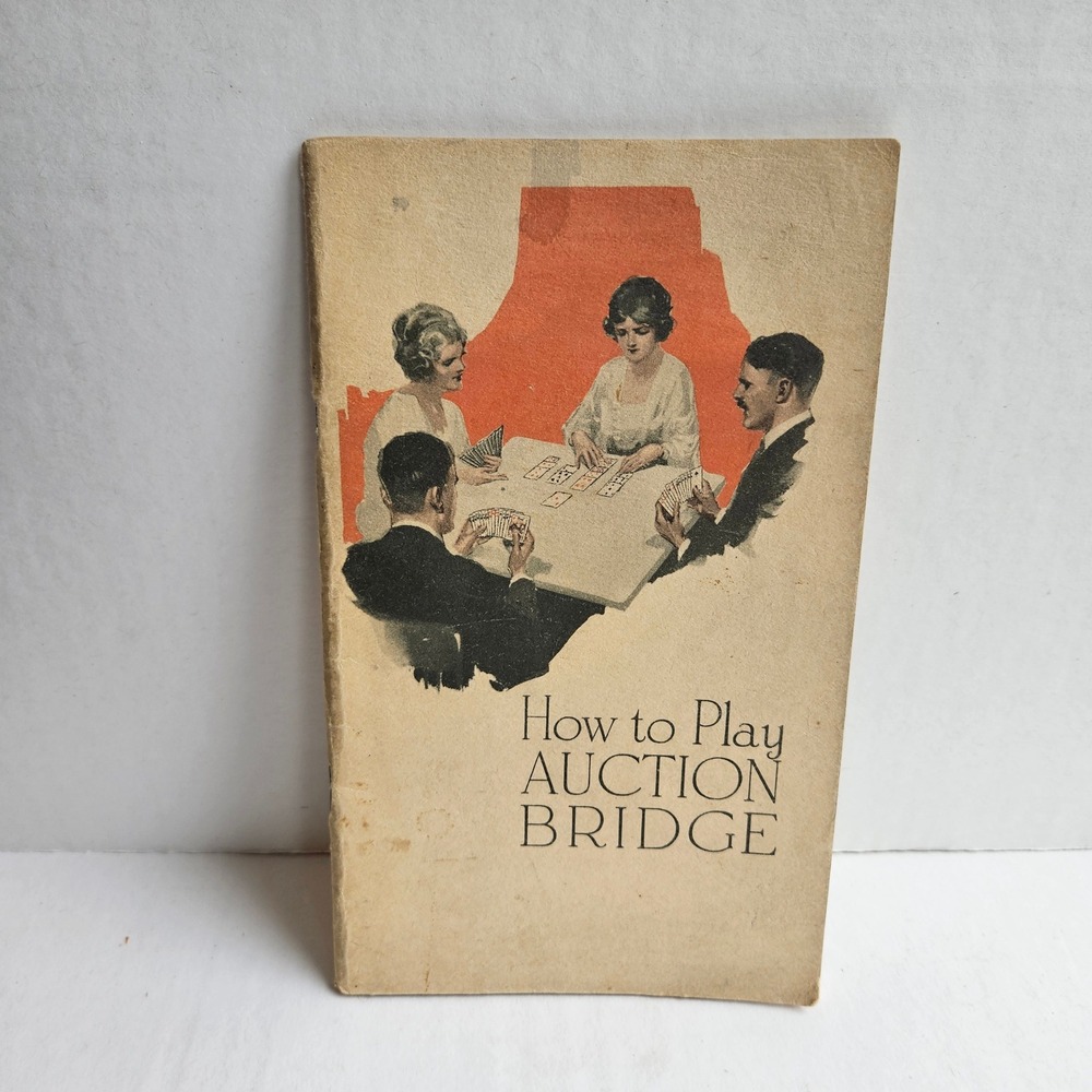 Vintage 1922 How to Play Auction Bridge Booklet US Playing Card Co Ephemera